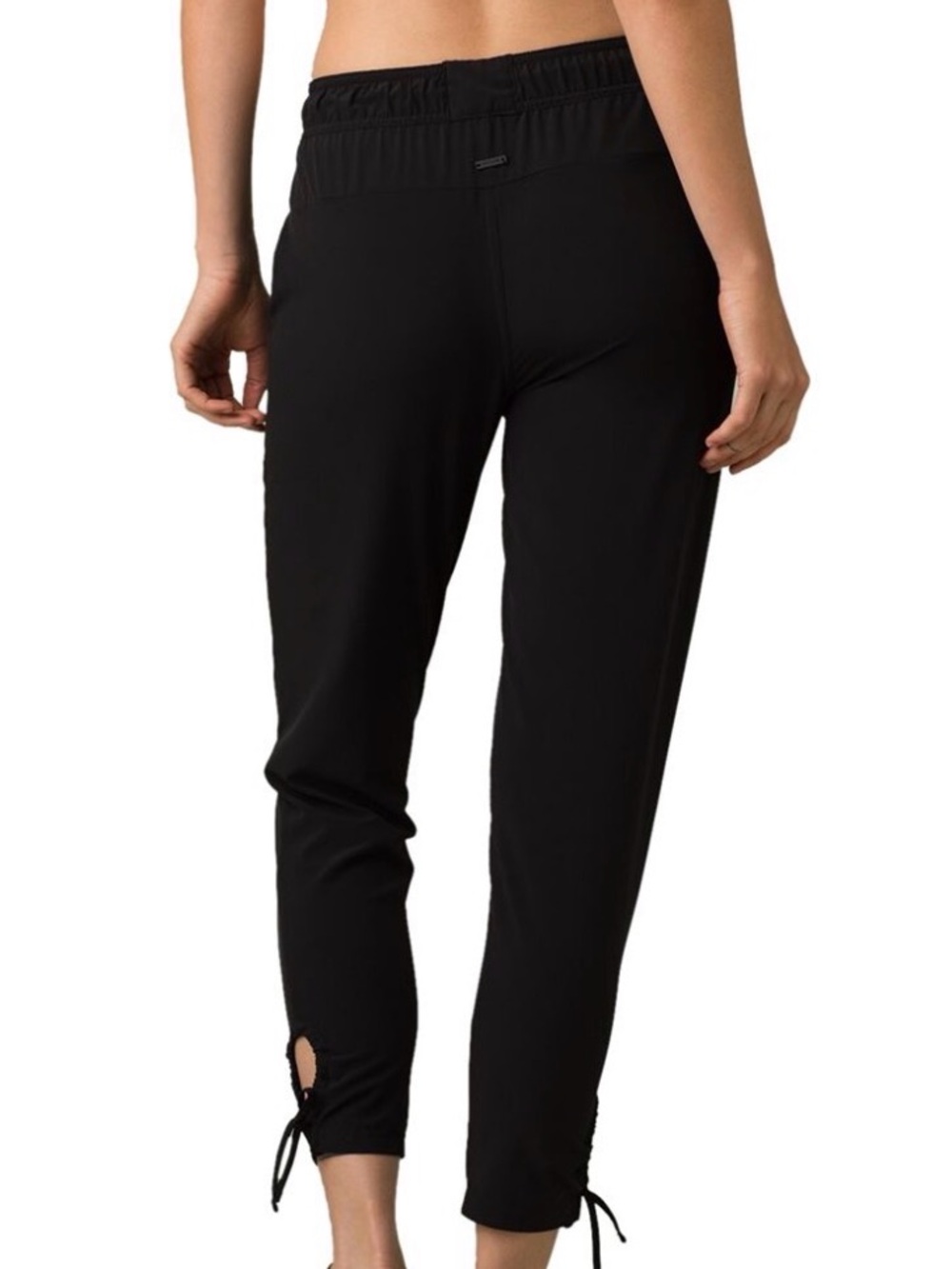 Prana Cantù Women's Black Drawstring Ankle Jogger Pants sz m